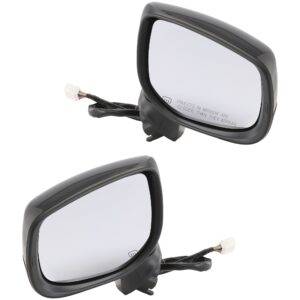 Driver and Passenger Side Mirror, Power Adjust, Heated, Manual Folding, Paintable, No Signal Light, No Memory, No Puddle Light, No Auto-Dim, With Blind Spot Detection in Glass