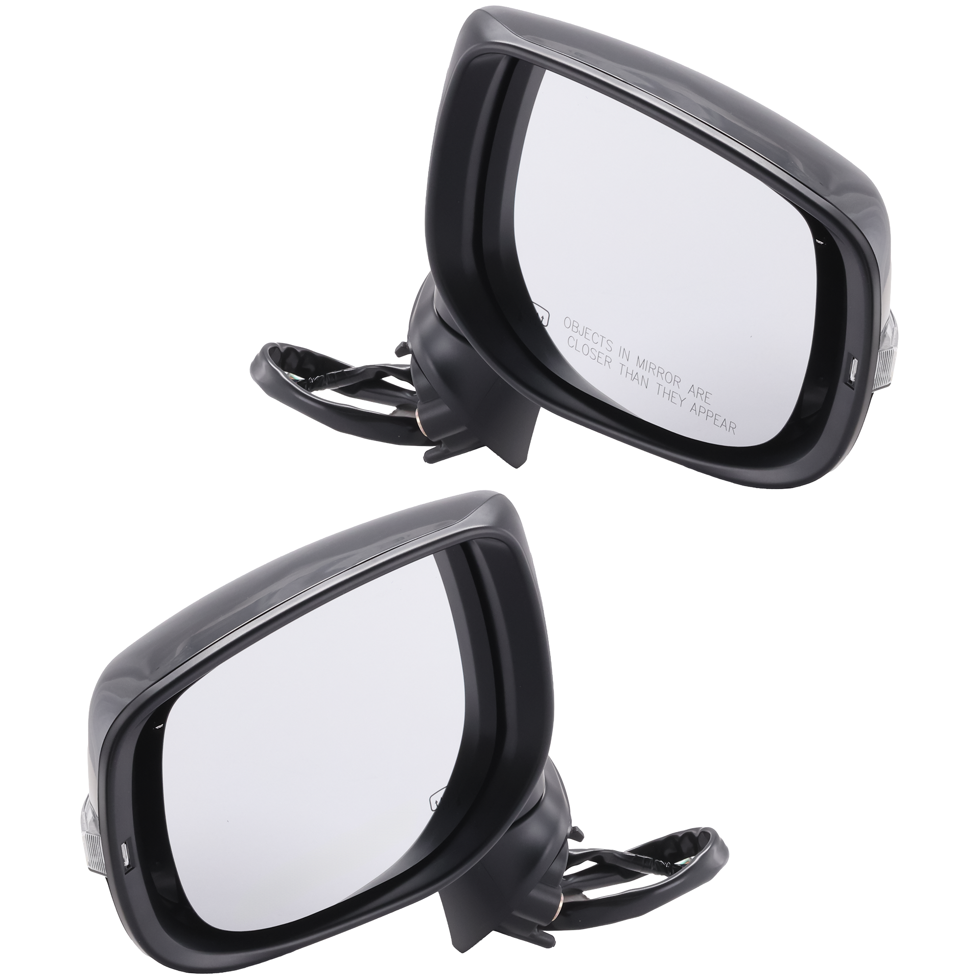 Driver and Passenger Side Mirror, Power Adjust, Heated, Manual Folding, Paintable, In-housing Signal Light, No Memory, No Puddle Light, No Auto-Dim, With Blind Spot Detection in...