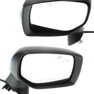 Driver and Passenger Side Mirror, Power Adjust, Heated, Manual Folding, Paintable, In-housing Signal Light, No Memory, No Puddle Light, No Auto-Dim, With Blind Spot Detection in...