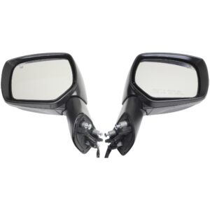 Driver and Passenger Side Mirror, Power Adjust, Heated, Manual Folding, Paintable, In-housing Signal Light, No Memory, No Puddle Light, No Auto-Dim, No Blind Spot Feature