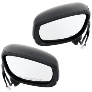 Driver and Passenger Side Mirror, Power Adjust, Heated, Manual Folding, Paintable, In-housing Signal Light, No Memory, No Puddle Light, No Auto-Dim, With Blind Spot Light in...