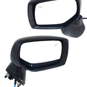 Driver and Passenger Side Mirror, Power Adjust, Heated, Manual Folding, Textured Black, No Signal Light, No Memory, No Puddle Light, No Auto-Dim, No Blind Spot Feature