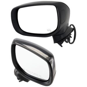 Driver and Passenger Side Mirror, Power Adjust, Heated, Manual Folding, Paintable, No Signal Light, No Memory, No Puddle Light, No Auto-Dim