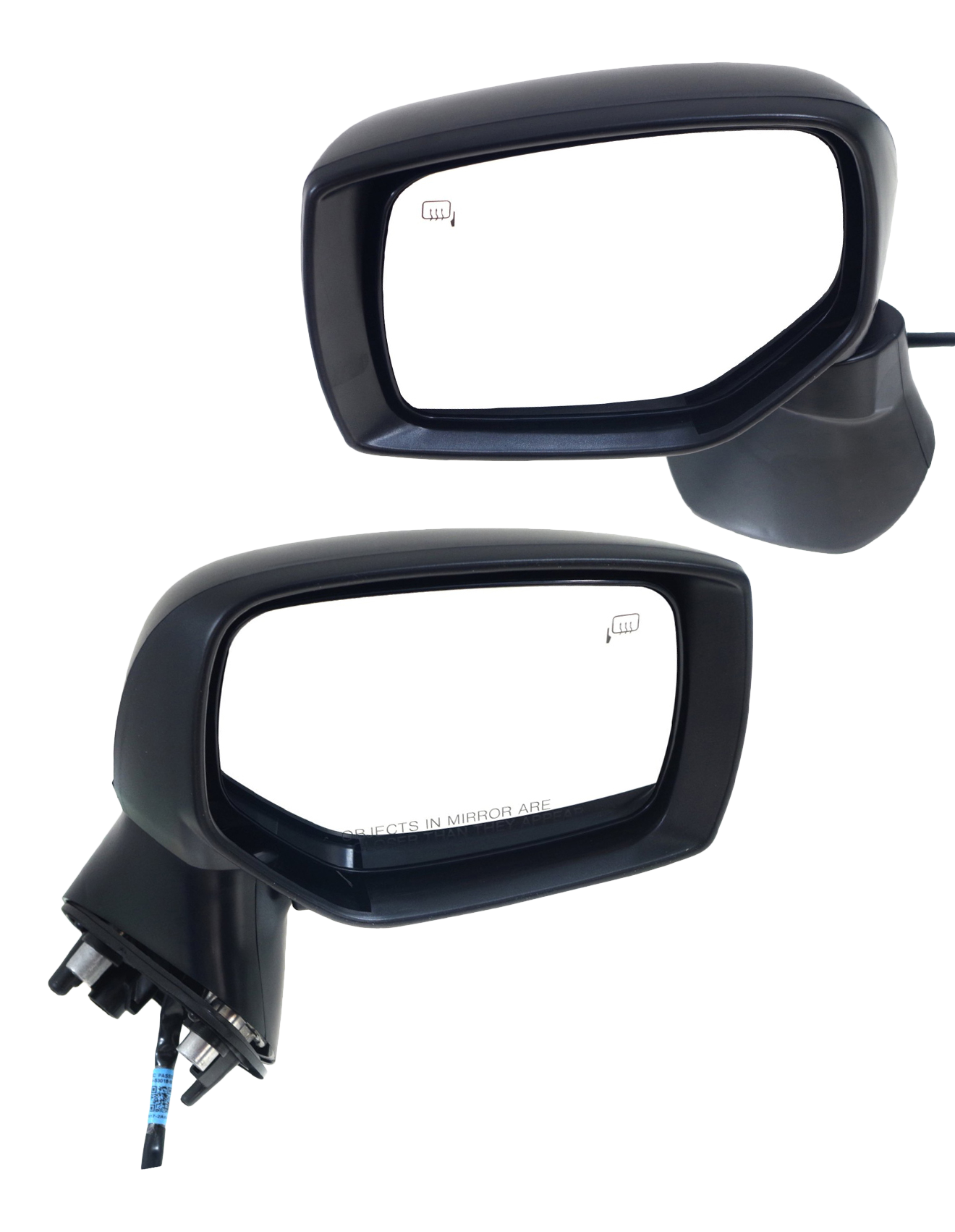 Driver and Passenger Side Mirror, Power Adjust, Heated, Manual Folding, Textured Black, No Signal Light, No Memory, No Puddle Light, No Auto-Dim, No Blind Spot Feature