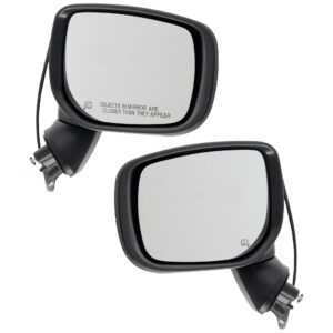 Driver and Passenger Side Mirror, Power Adjust, Heated, Manual Folding, Paintable, No Signal Light, No Memory, No Puddle Light, No Auto-Dim, With Blind Spot Light in Housing