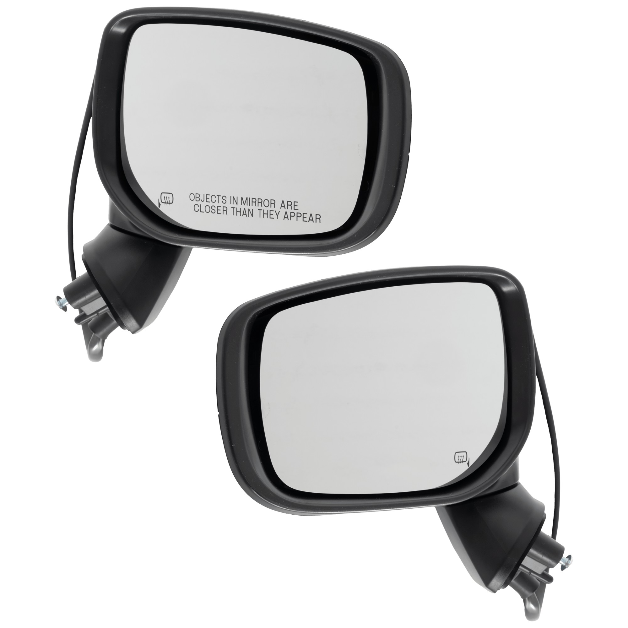 Driver and Passenger Side Mirror, Power Adjust, Heated, Manual Folding, Paintable, No Signal Light, No Memory, No Puddle Light, No Auto-Dim, With Blind Spot Light in Housing