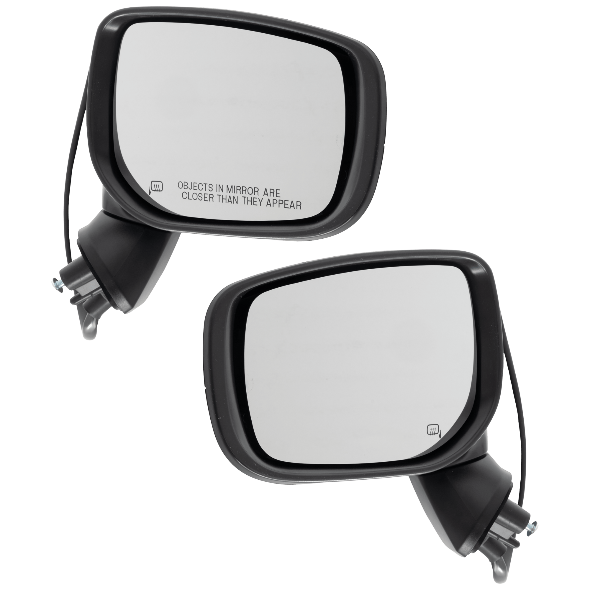 Driver and Passenger Side Mirror, Power Adjust, Heated, Manual Folding, Paintable, No Signal Light, No Memory, No Puddle Light, No Auto-Dim, With Blind Spot Light in Housing
