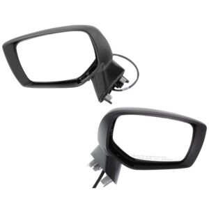 Driver and Passenger Side Mirror, Power Adjust, Non-Heated, Manual Folding, Paintable, No Signal Light, No Memory, No Puddle Light, No Auto-Dim, No Blind Spot Feature