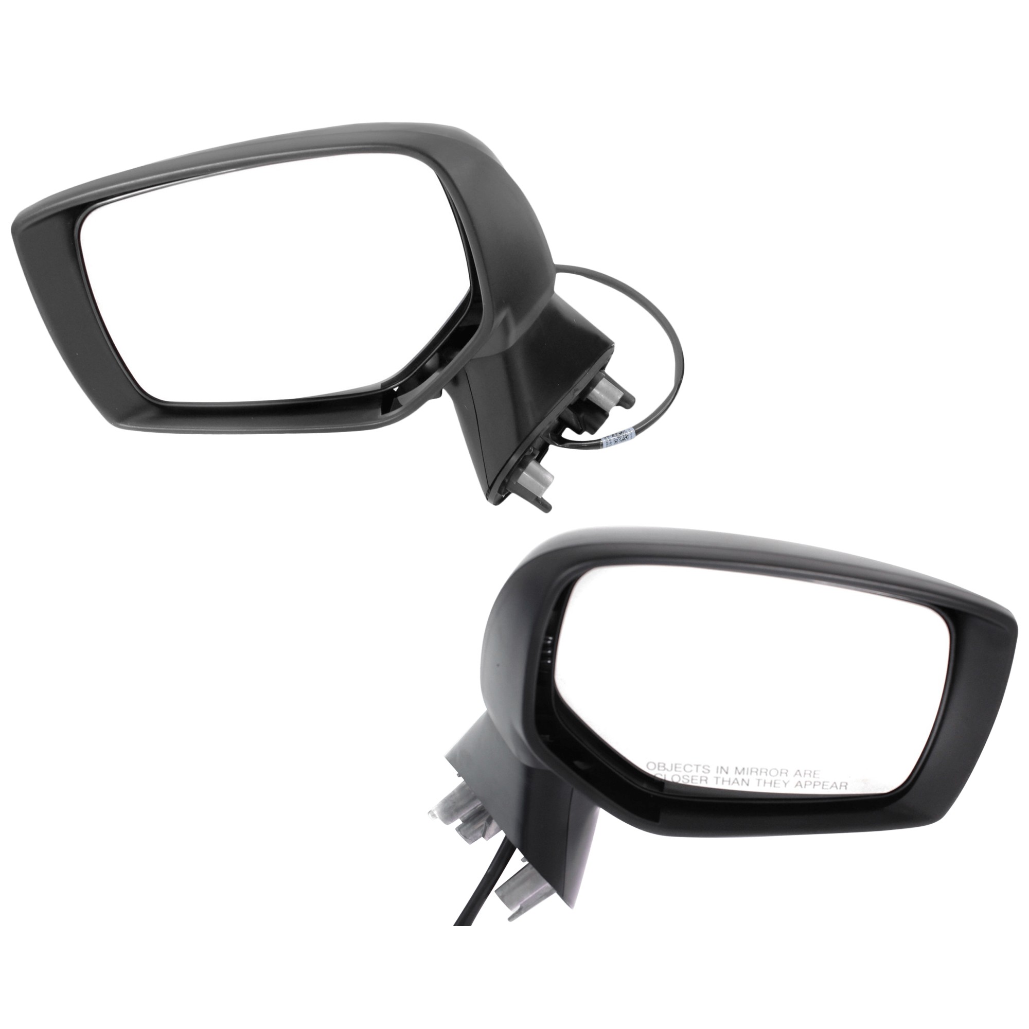 Driver and Passenger Side Mirror, Power Adjust, Non-Heated, Manual Folding, Paintable, No Signal Light, No Memory, No Puddle Light, No Auto-Dim, No Blind Spot Feature