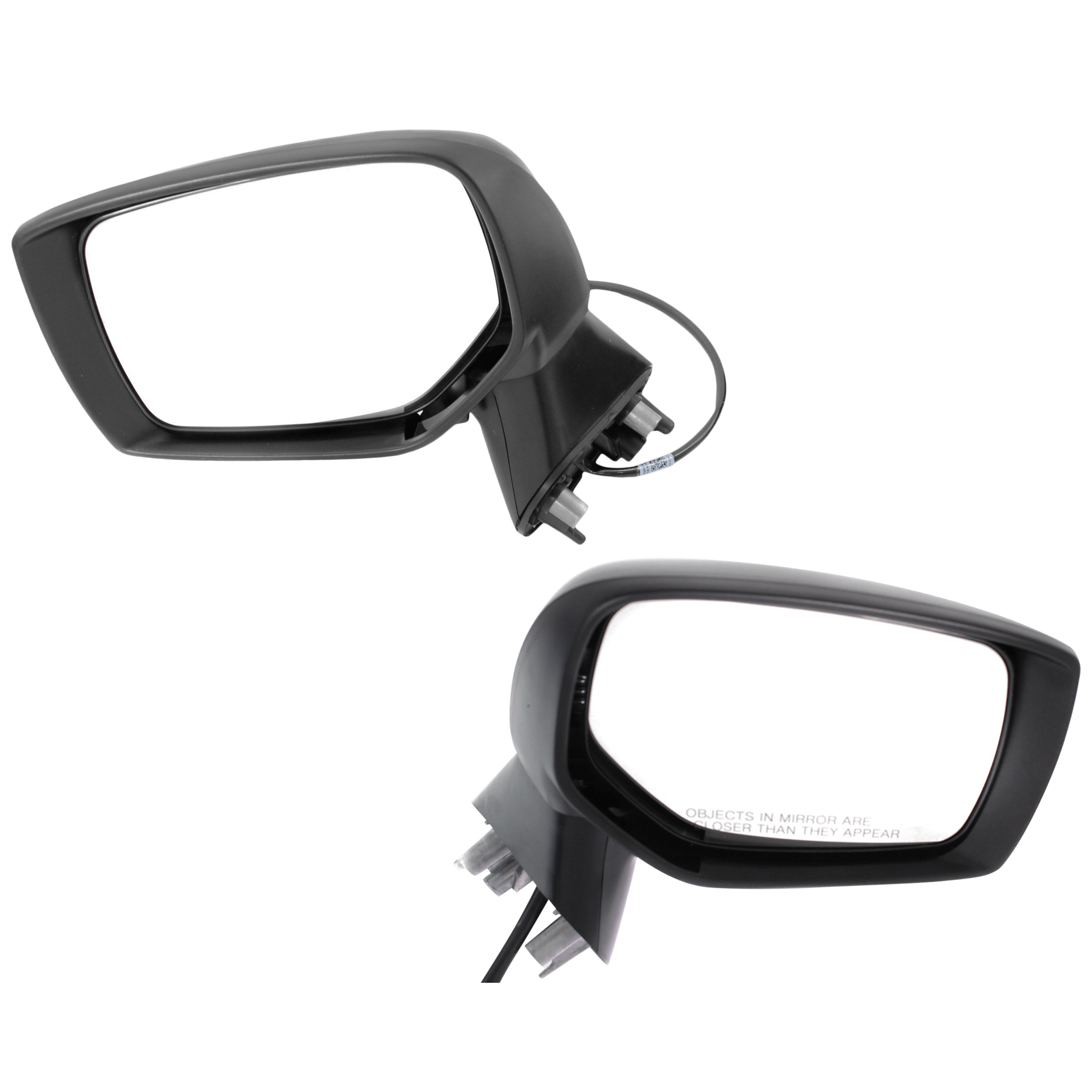 Driver and Passenger Side Mirror, Power Adjust, Non-Heated, Manual Folding, Paintable, No Signal Light, No Memory, No Puddle Light, No Auto-Dim, No Blind Spot Feature