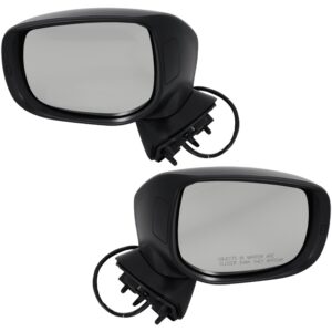 Driver and Passenger Side Mirror, Power Adjust, Non-Heated, Manual Folding, Textured Black, No Signal Light, No Memory, No Puddle Light, No Auto-Dim, No Blind Spot Feature