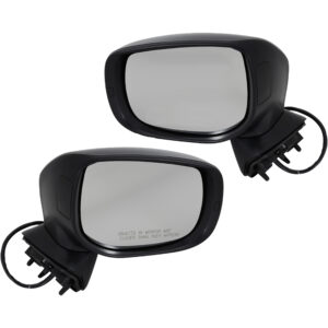 Driver and Passenger Side Mirror, Power Adjust, Non-Heated, Manual Folding, Textured Black, No Signal Light, No Memory, No Puddle Light, No Auto-Dim, No Blind Spot Feature
