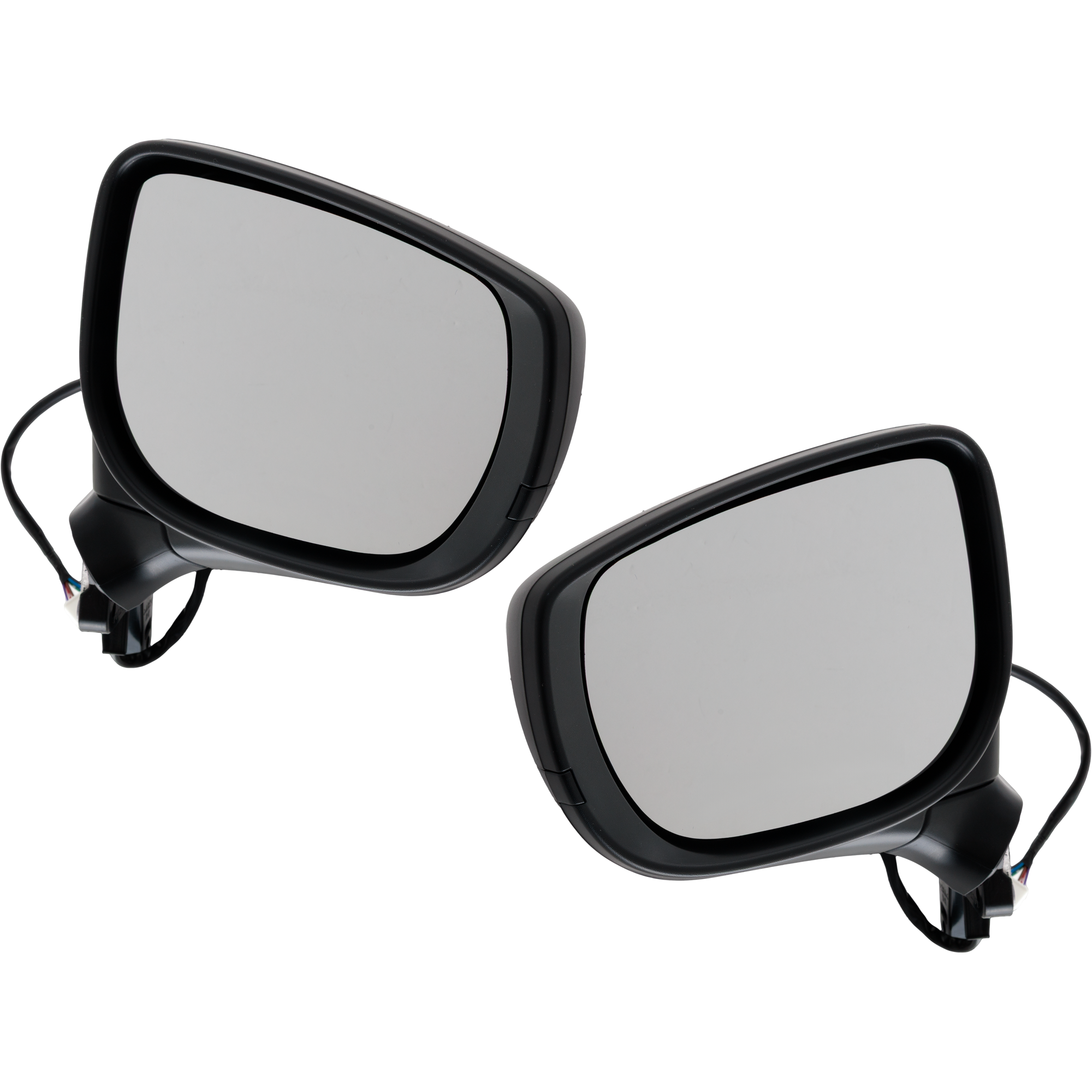 Driver and Passenger Side Mirror, Power Adjust, Non-Heated, Manual Folding, Textured Black, No Signal Light, No Memory, No Puddle Light, No Auto-Dim, No Blind Spot Feature