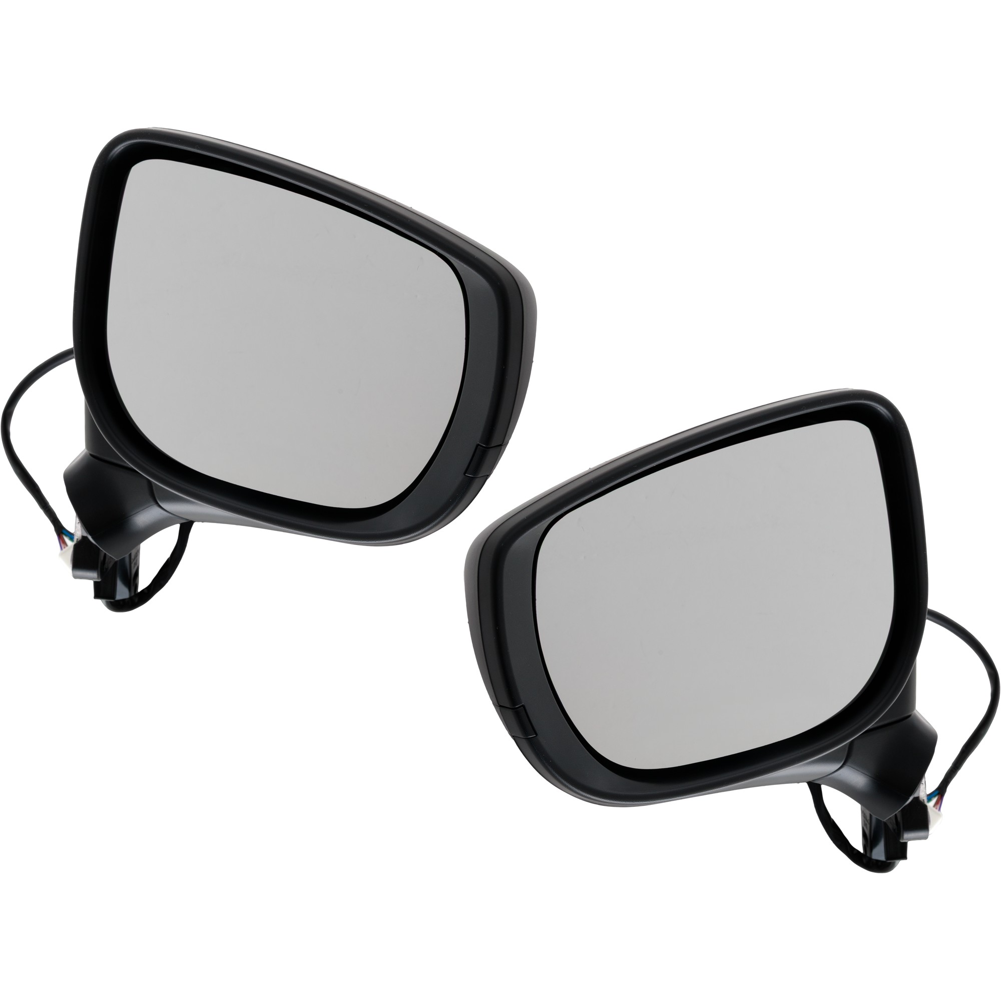 Driver and Passenger Side Mirror, Power Adjust, Non-Heated, Manual Folding, Textured Black, No Signal Light, No Memory, No Puddle Light, No Auto-Dim, No Blind Spot Feature