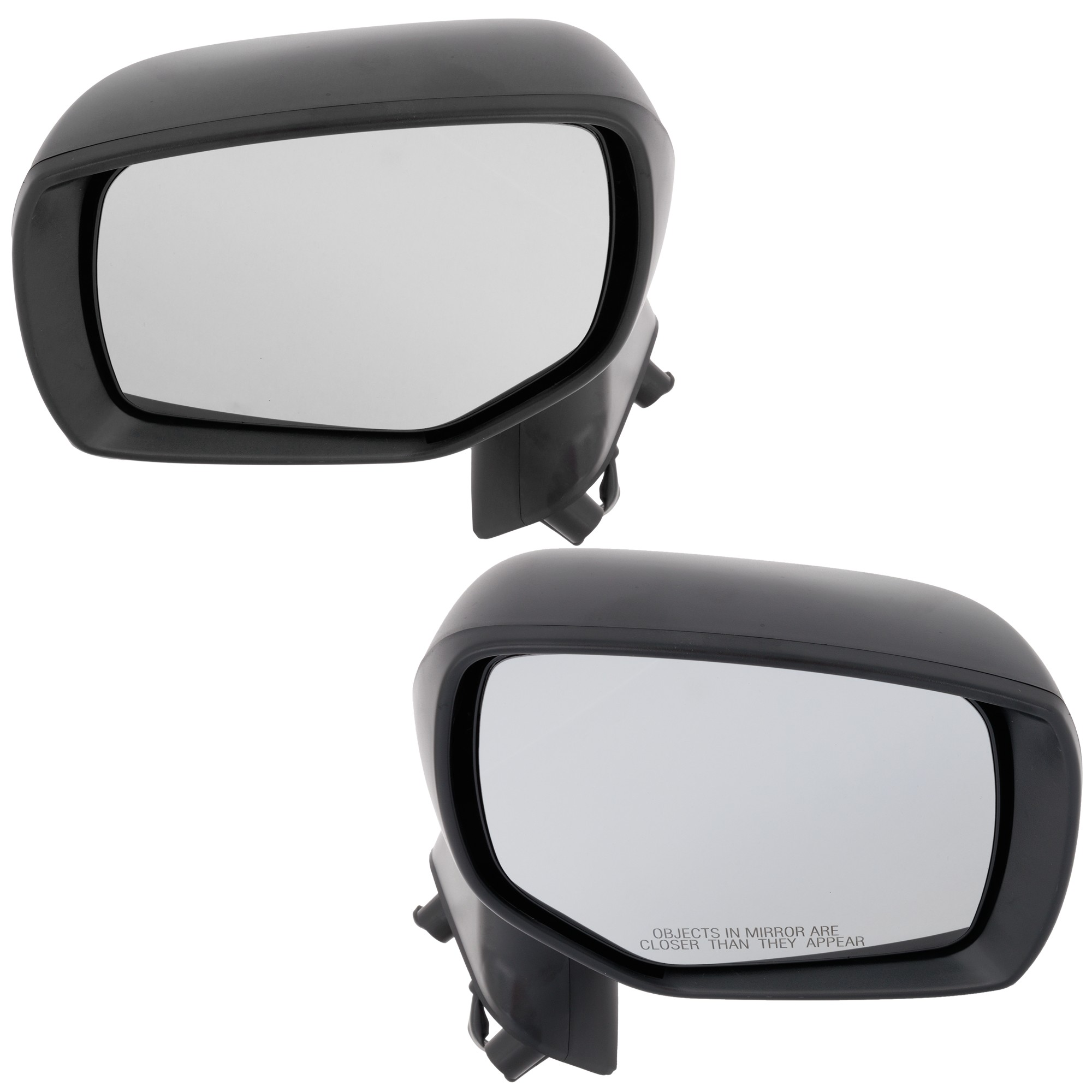 Driver and Passenger Side Mirrors, Power Adjust, Heated, Manual Folding, Textured Black, No Signal Light, No Memory, No Puddle Light, No Auto-Dimming, No Blind Spot Feature