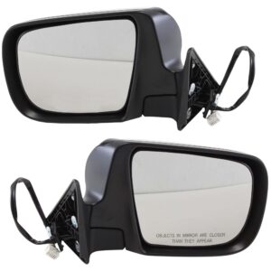 Driver and Passenger Side Mirrors, Power Adjust, Manual Folding, Heated, Paintable, In-housing Signal Light, No Memory, No Puddle Light, No Auto-Dimming, No Blind Spot Feature