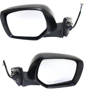 Driver and Passenger Side Mirrors, Power Adjust, Manual Folding, Heated, Paintable, In-housing Signal Light, No Memory, No Puddle Light, No Auto-Dimming, No Blind Spot Feature