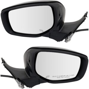 Driver and Passenger Side Mirrors, Power Adjust, Manual Folding, Heated, Chrome, In-Housing Signal Light, With Memory, No Puddle Light, No Auto-Dimming, No Blind Spot Feature