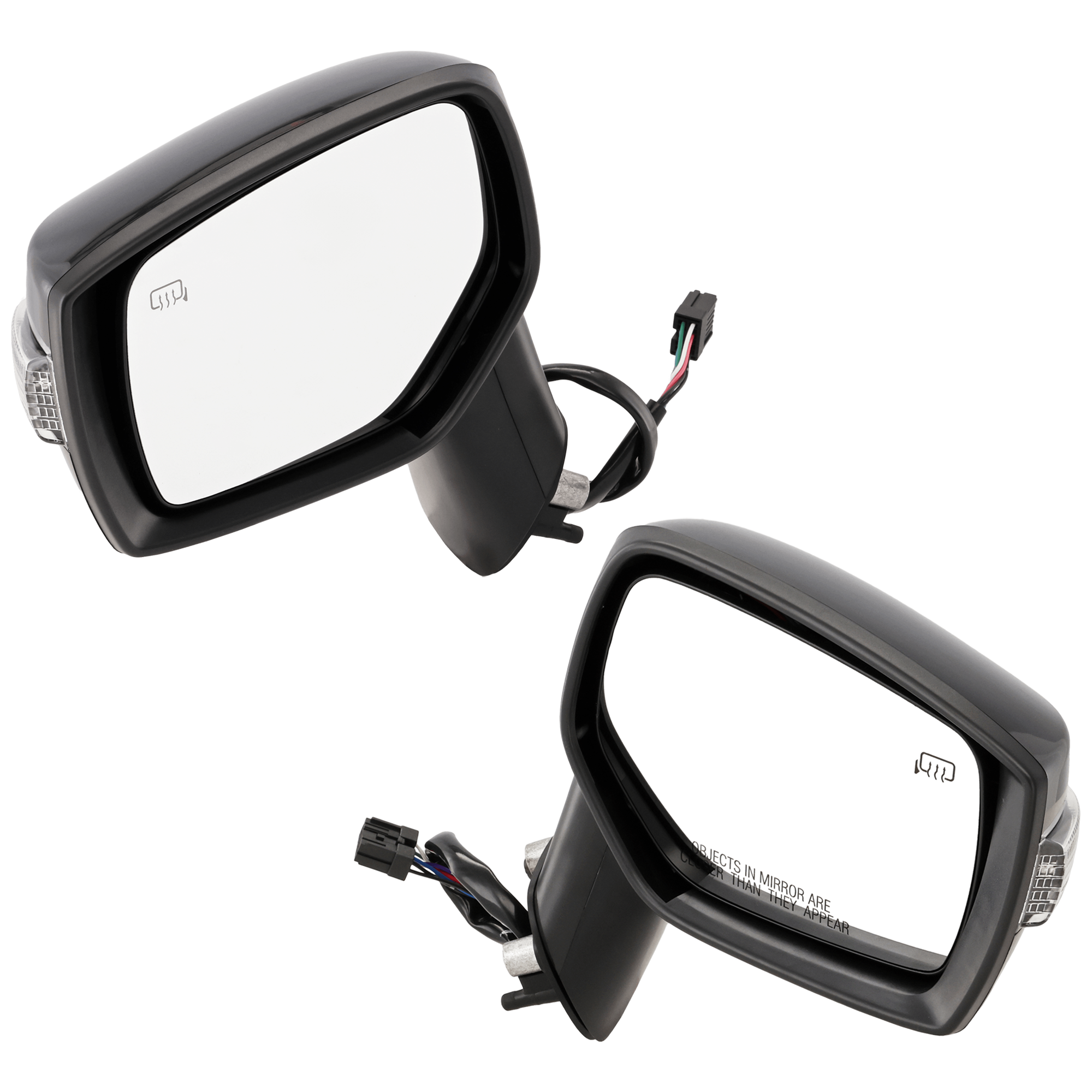 Driver and Passenger Side Mirrors, Power Adjust, Manual Folding, Heated, Paintable, In-housing Signal Light, No Memory, No Puddle Light, No Auto-Dimming, No Blind Spot Feature