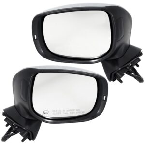 Driver and Passenger Side Mirrors, Power Adjust, Manual Folding, Heated, Chrome, In-housing Signal Light, With memory, No Puddle Light, No Auto-Dimming, With Blind Spot Light in...
