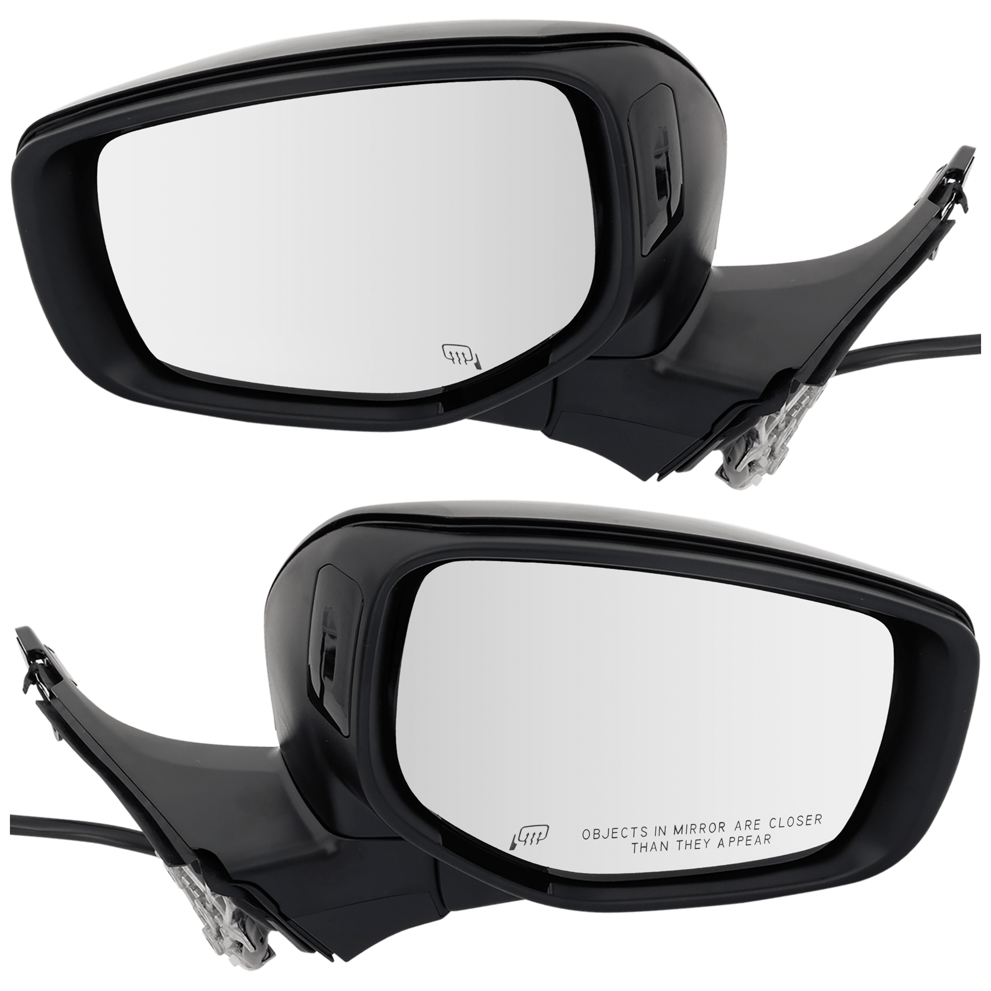 Driver and Passenger Side Mirrors, Power Adjust, Manual Folding, Heated, Chrome, In-Housing Signal Light, With Memory, No Puddle Light, No Auto-Dimming, No Blind Spot Feature