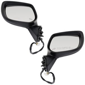 Driver and Passenger Side Mirrors, Power Adjust, Manual Folding, Heated, Paintable, No Signal Light, No Memory, No Puddle Light, No Auto-Dimming, With Blind Spot Light in Housing