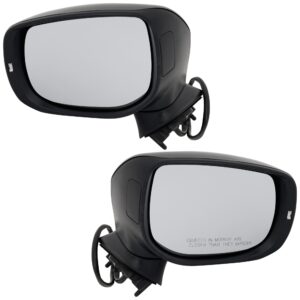 Driver and Passenger Side Mirrors, Power Adjust, Manual Folding, Heated, Paintable, In-housing Signal Light, No Memory, No Puddle Light, No Auto-Dimming, With Blind Spot Light...