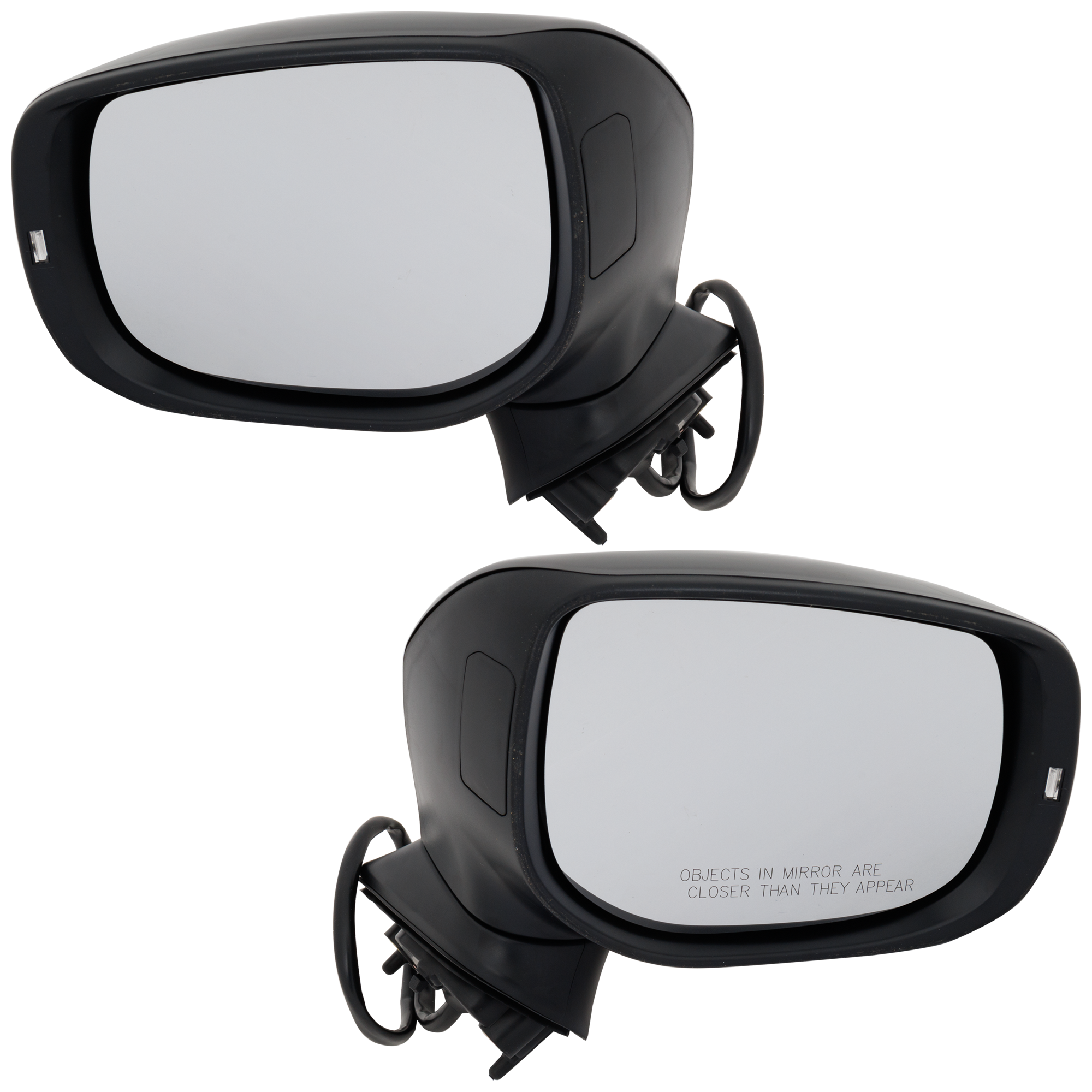 Driver and Passenger Side Mirrors, Power Adjust, Manual Folding, Heated, Paintable, In-housing Signal Light, No Memory, No Puddle Light, No Auto-Dimming, With Blind Spot Light...