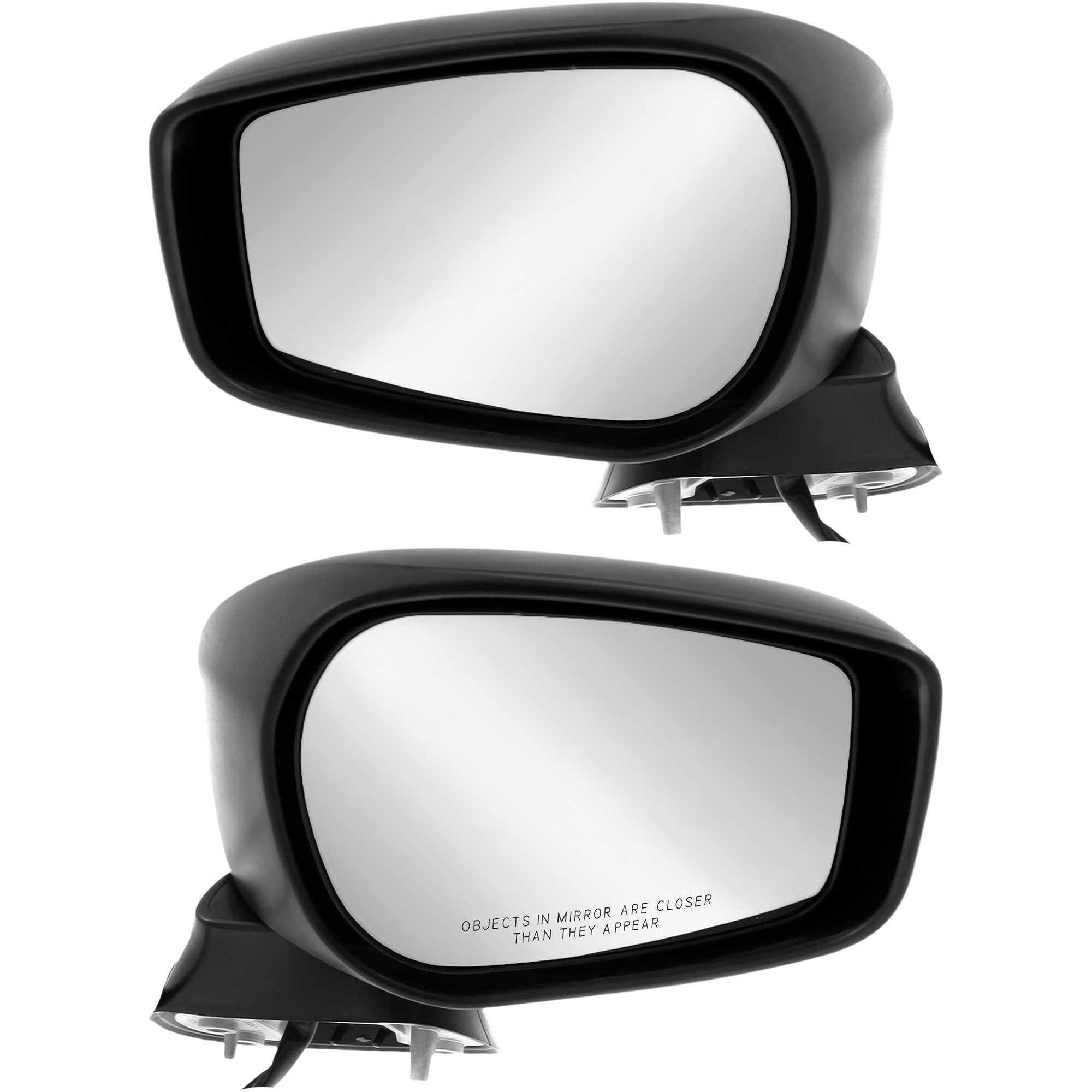 Driver and Passenger Side Mirrors, Power Adjust, Manual Folding, Heated, Textured Black, No Signal Light, No Memory, No Puddle Light, No Auto-Dimming, No Blind Spot Feature