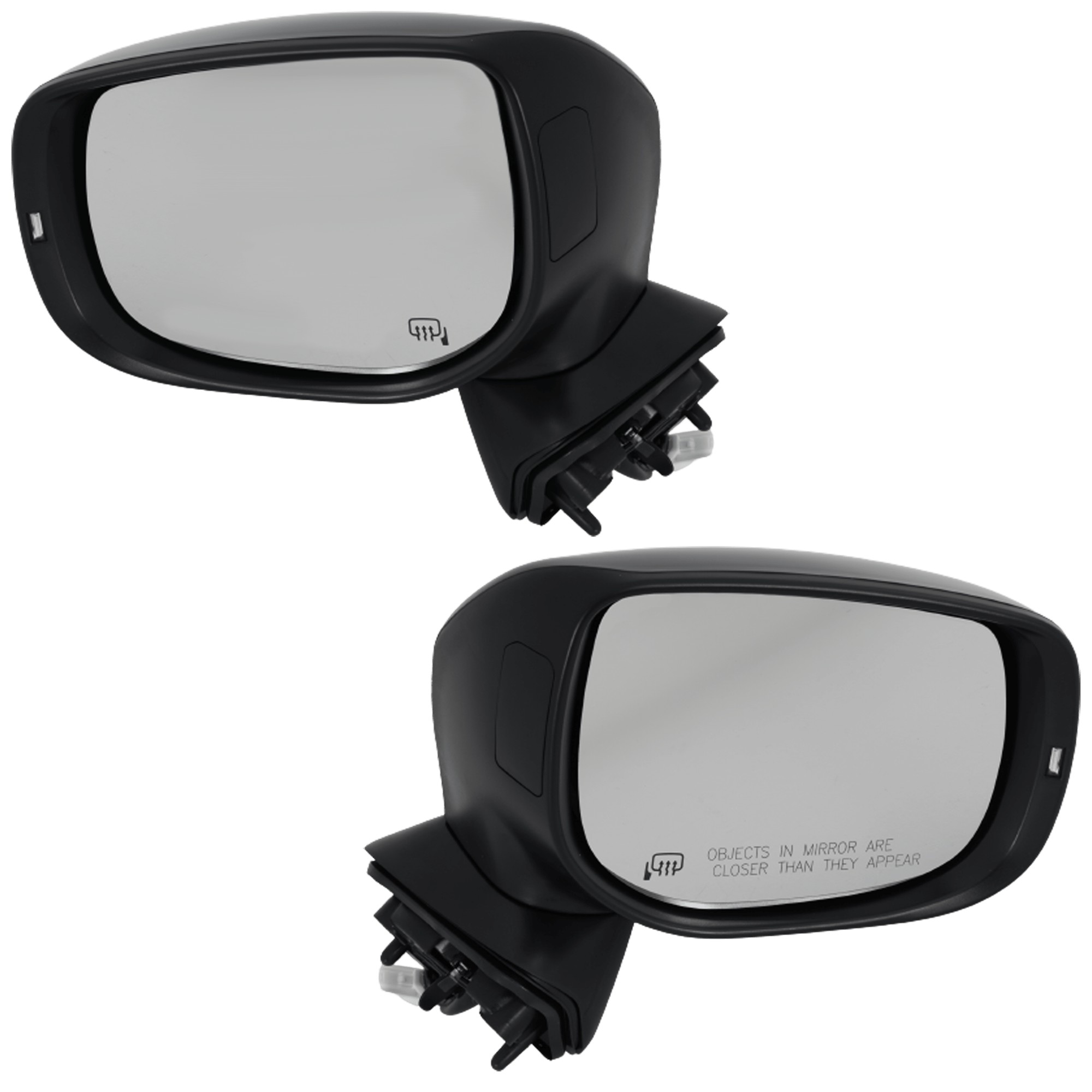 Driver and Passenger Side Mirrors, Power Adjust, Manual Folding, Heated, Paintable, In-housing Signal Light, No Memory, No Puddle Light, No Auto-Dimming, No Blind Spot Feature