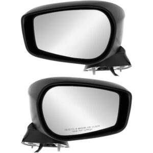Driver and Passenger Side Mirrors, Power Adjust, Manual Folding, Heated, Textured Black, No Signal Light, No Memory, No Puddle Light, No Auto-Dimming, No Blind Spot Feature