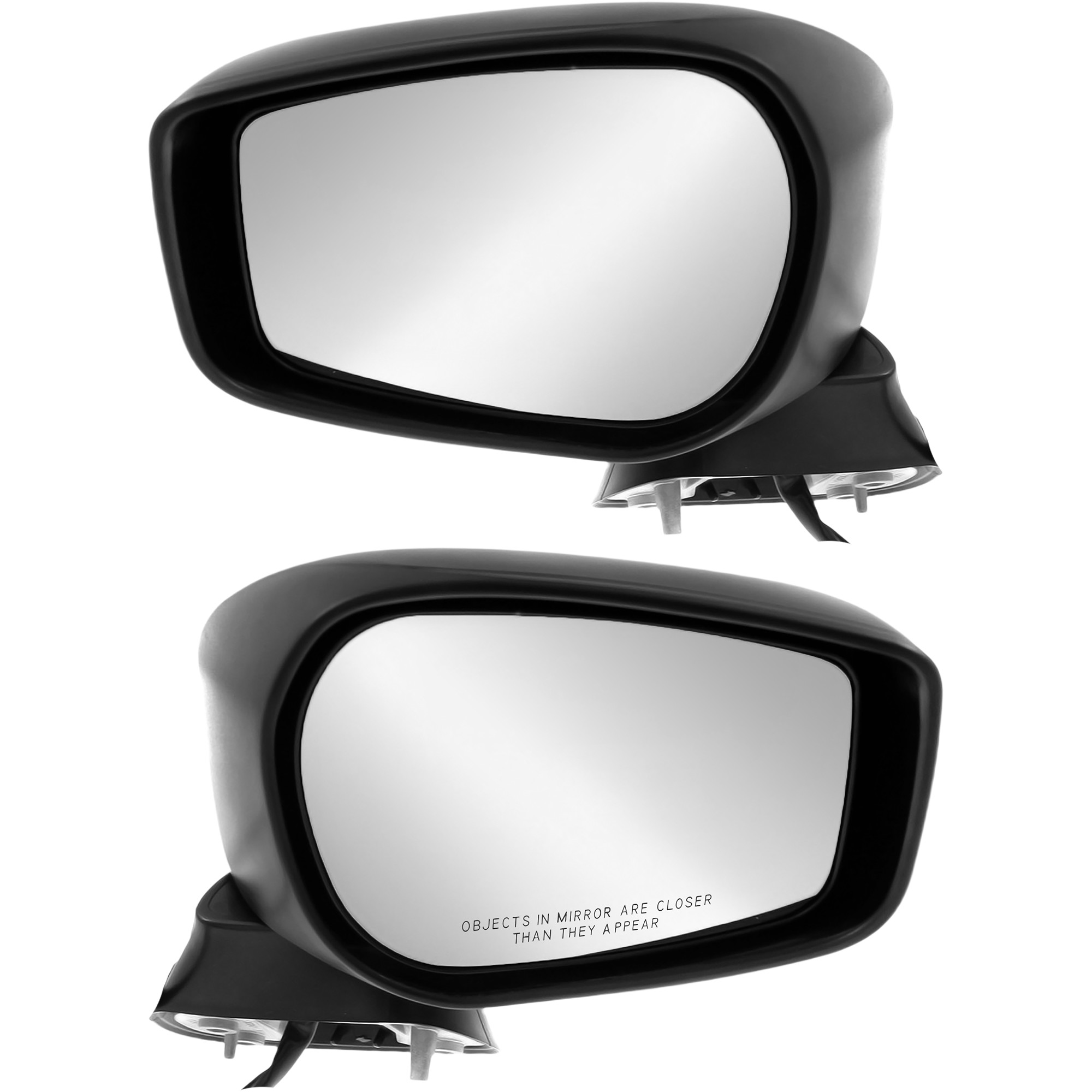 Driver and Passenger Side Mirrors, Power Adjust, Manual Folding, Heated, Textured Black, No Signal Light, No Memory, No Puddle Light, No Auto-Dimming, No Blind Spot Feature