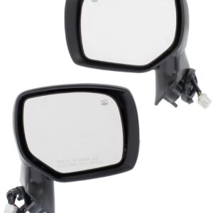 Driver and Passenger Side Mirrors, Power Adjust, Manual Folding, Heated, With 1 Paintable and 1 Textured Black Cap, No Signal Light, Memory, Puddle Light, Auto-Dimming, and...