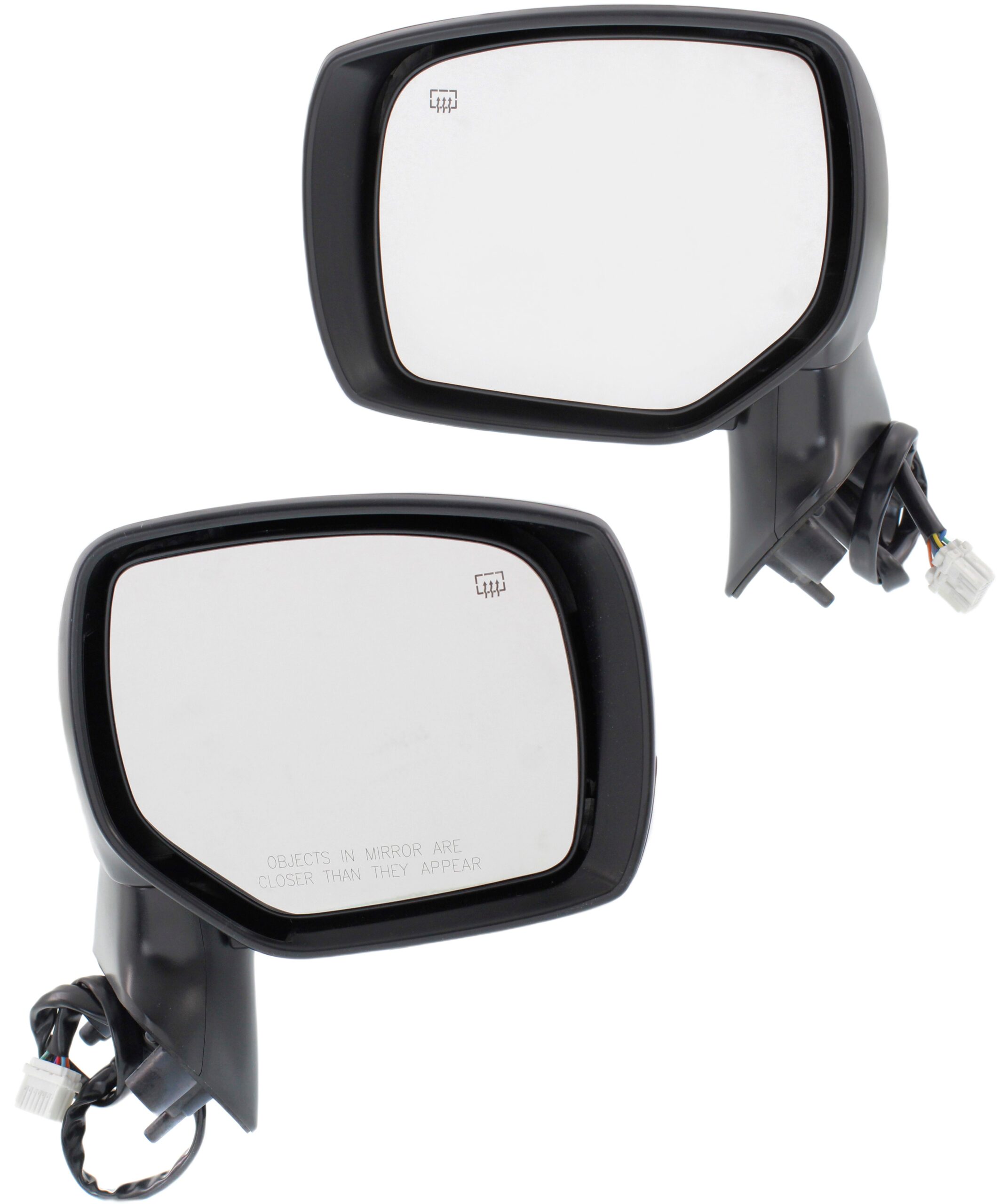 Driver and Passenger Side Mirrors, Power Adjust, Manual Folding, Heated, With 1 Paintable and 1 Textured Black Cap, No Signal Light, Memory, Puddle Light, Auto-Dimming, and...
