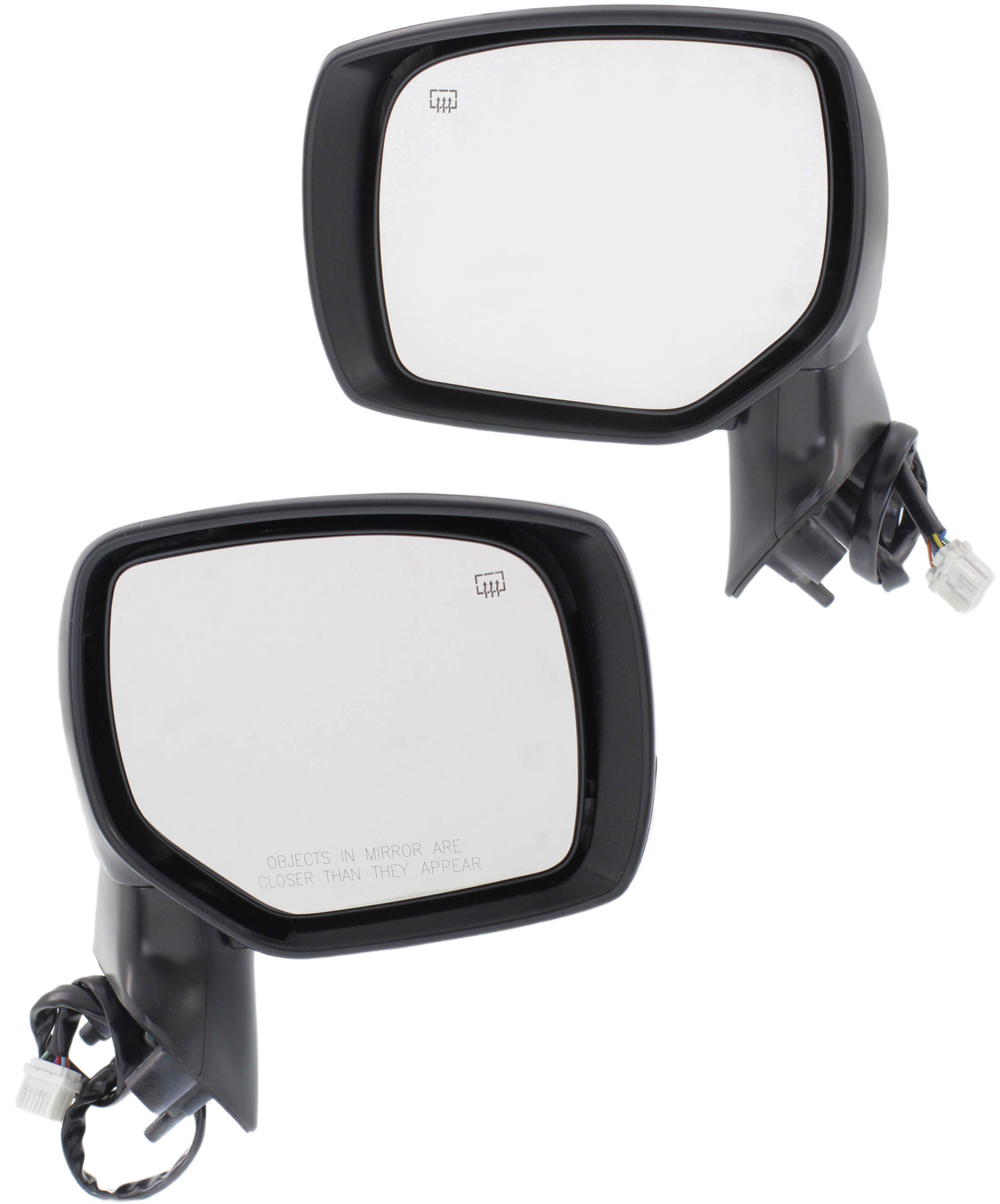 Driver and Passenger Side Mirrors, Power Adjust, Manual Folding, Heated, With 1 Paintable and 1 Textured Black Cap, No Signal Light, Memory, Puddle Light, Auto-Dimming, and...