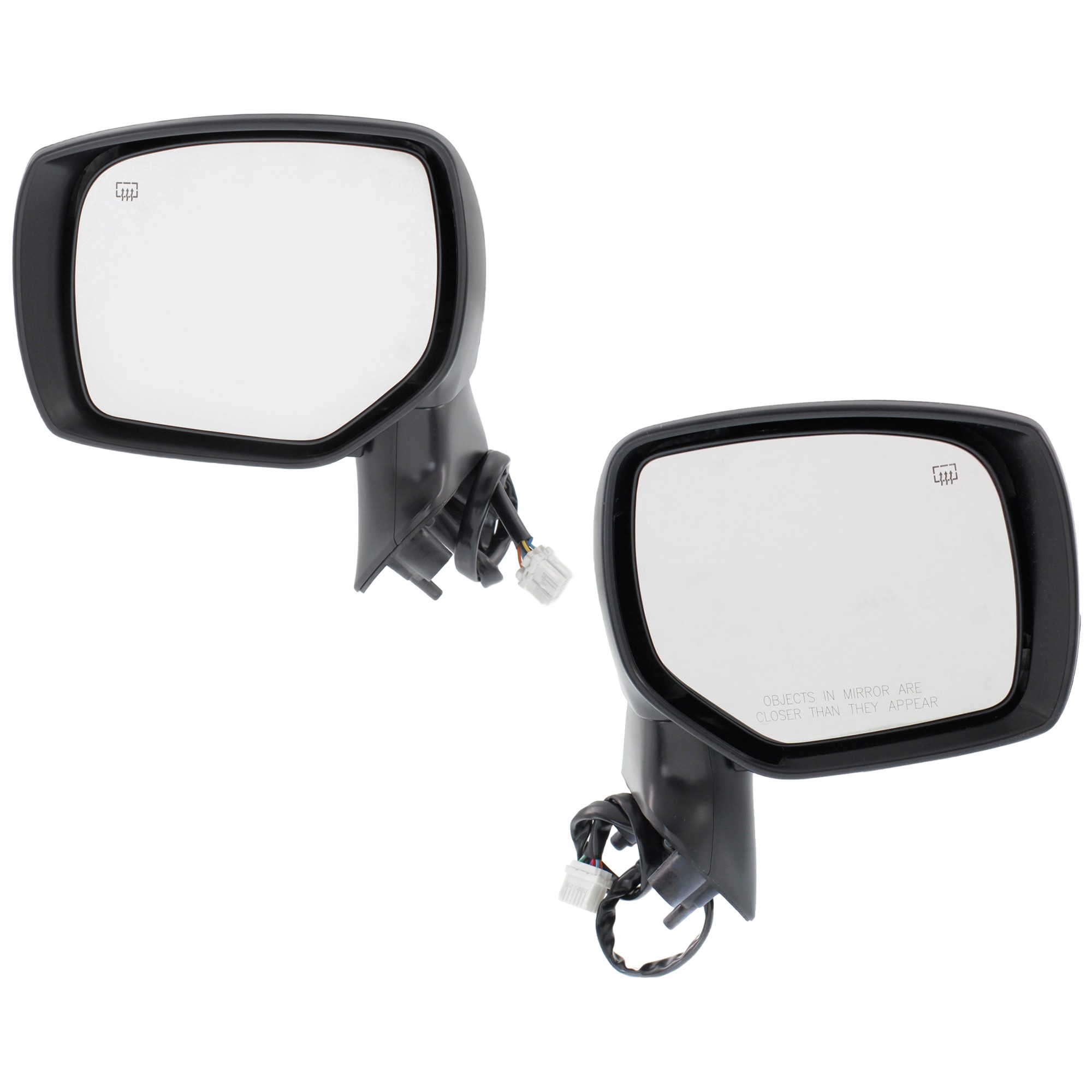 Driver and Passenger Side Mirrors, Power Adjust, Manual Folding, Heated, With 1 Paintable and 1 Textured Black Cap, No Signal Light, Memory, Puddle Light, Auto-Dimming, and...