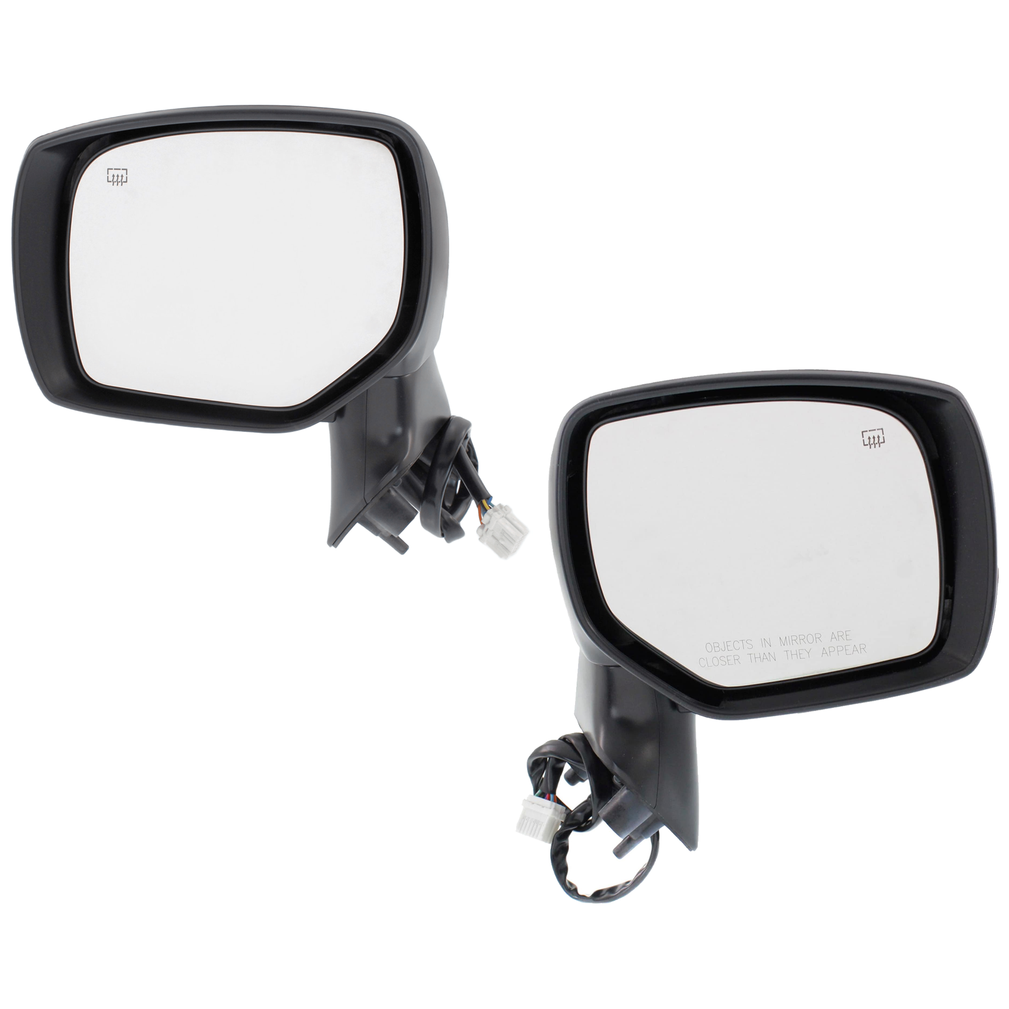 Driver and Passenger Side Mirrors, Power Adjust, Manual Folding, Heated, With 1 Paintable and 1 Textured Black Cap, No Signal Light, Memory, Puddle Light, Auto-Dimming, and...