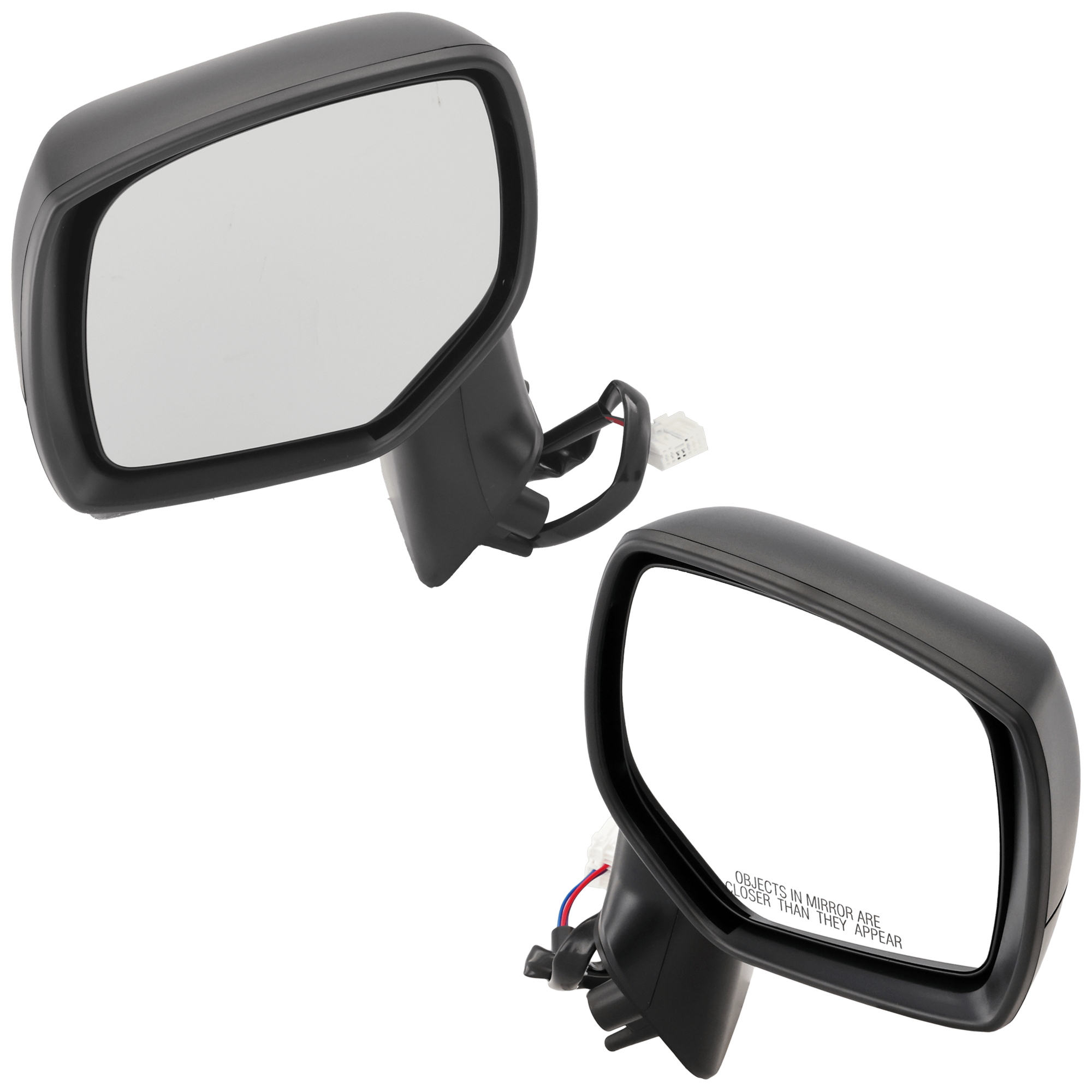 Driver and Passenger Side Mirrors, Power Adjust, Manual Folding, Non-Heated, With 1 Paintable and 1 Textured Black Cap, No Signal Light, Memory, Puddle Light, Auto-Dimming, and...