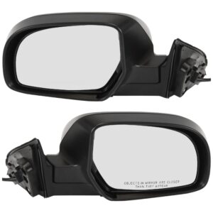 Driver and Passenger Side Mirrors, Power Adjust, Manual Folding, Non-Heated, With 1 Paintable and 1 Textured Black Cap, No Signal Light, Memory, Puddle Light, Auto-Dimming, and...