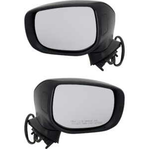 Driver and Passenger Side Mirrors, Power Adjust, Manual Folding, Non-Heated, Textured Black, No Signal Light, No Memory, No Puddle Light, No Auto-Dimming, No Blind Spot Feature