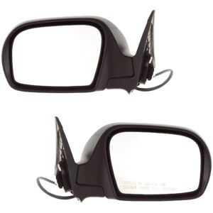Driver and Passenger Side Mirrors, Power Adjust, Manual Folding, Non-Heated, Textured Black, No Signal Light, No Memory, No Puddle Light, No Auto-Dimming, No Blind Spot Feature
