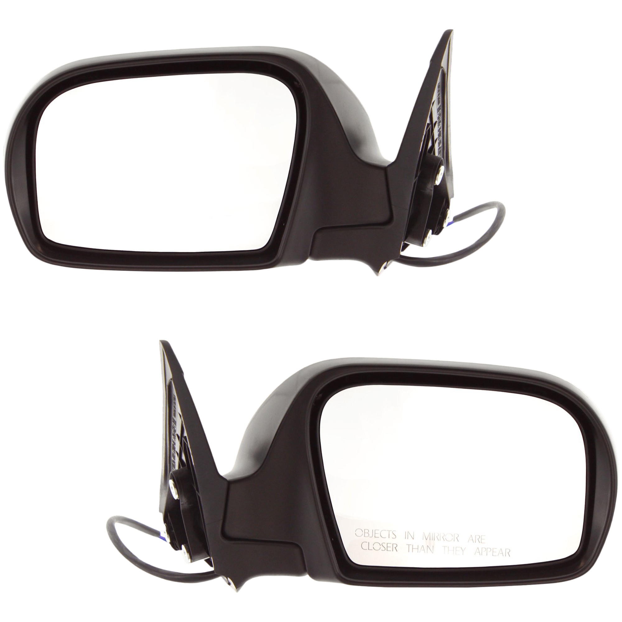 Driver and Passenger Side Mirrors, Power Adjust, Manual Folding, Non-Heated, Textured Black, No Signal Light, No Memory, No Puddle Light, No Auto-Dimming, No Blind Spot Feature
