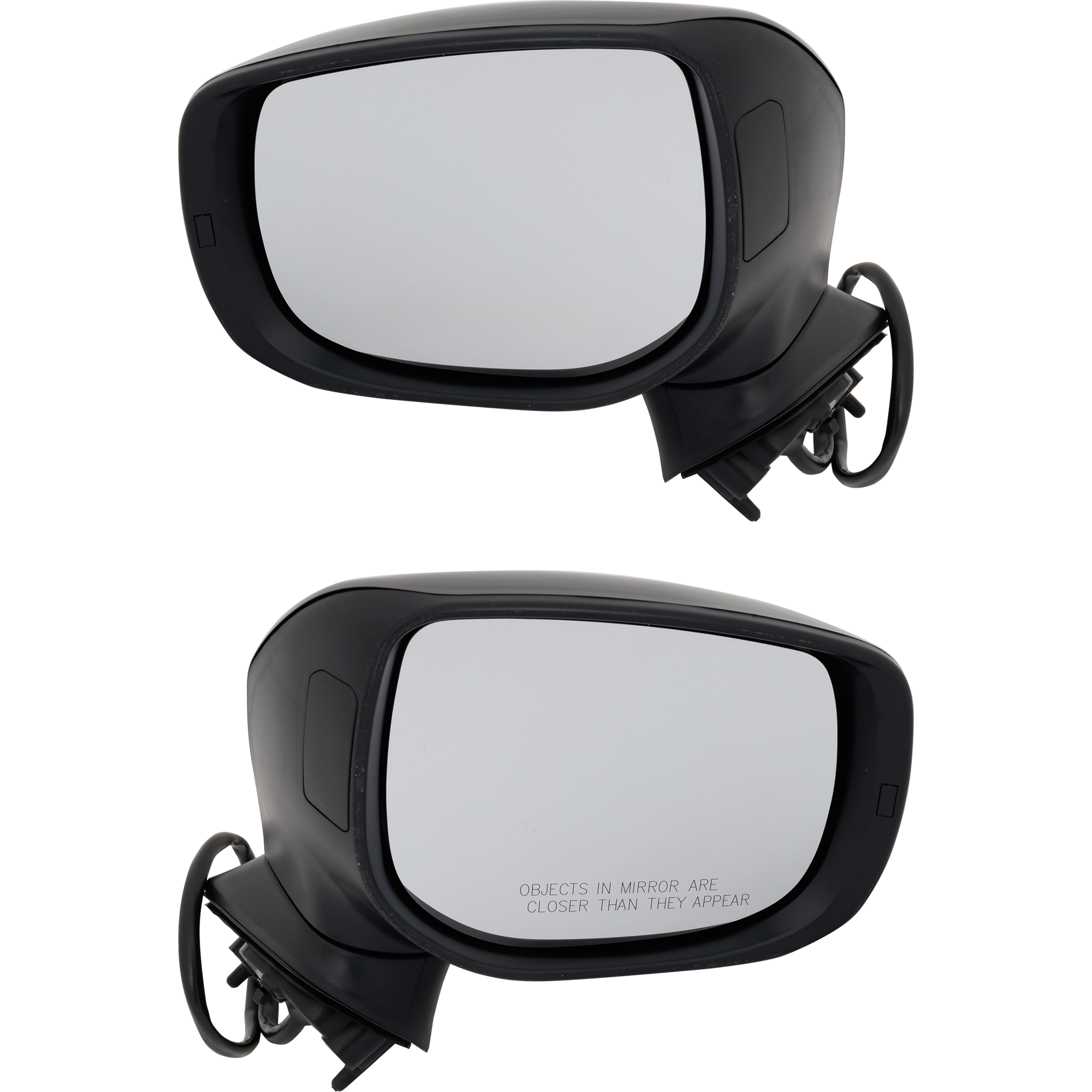 Driver and Passenger Side Mirrors, Power Adjust, Manual Folding, Non-Heated, Textured Black, No Signal Light, No Memory, No Puddle Light, No Auto-Dimming, No Blind Spot Feature
