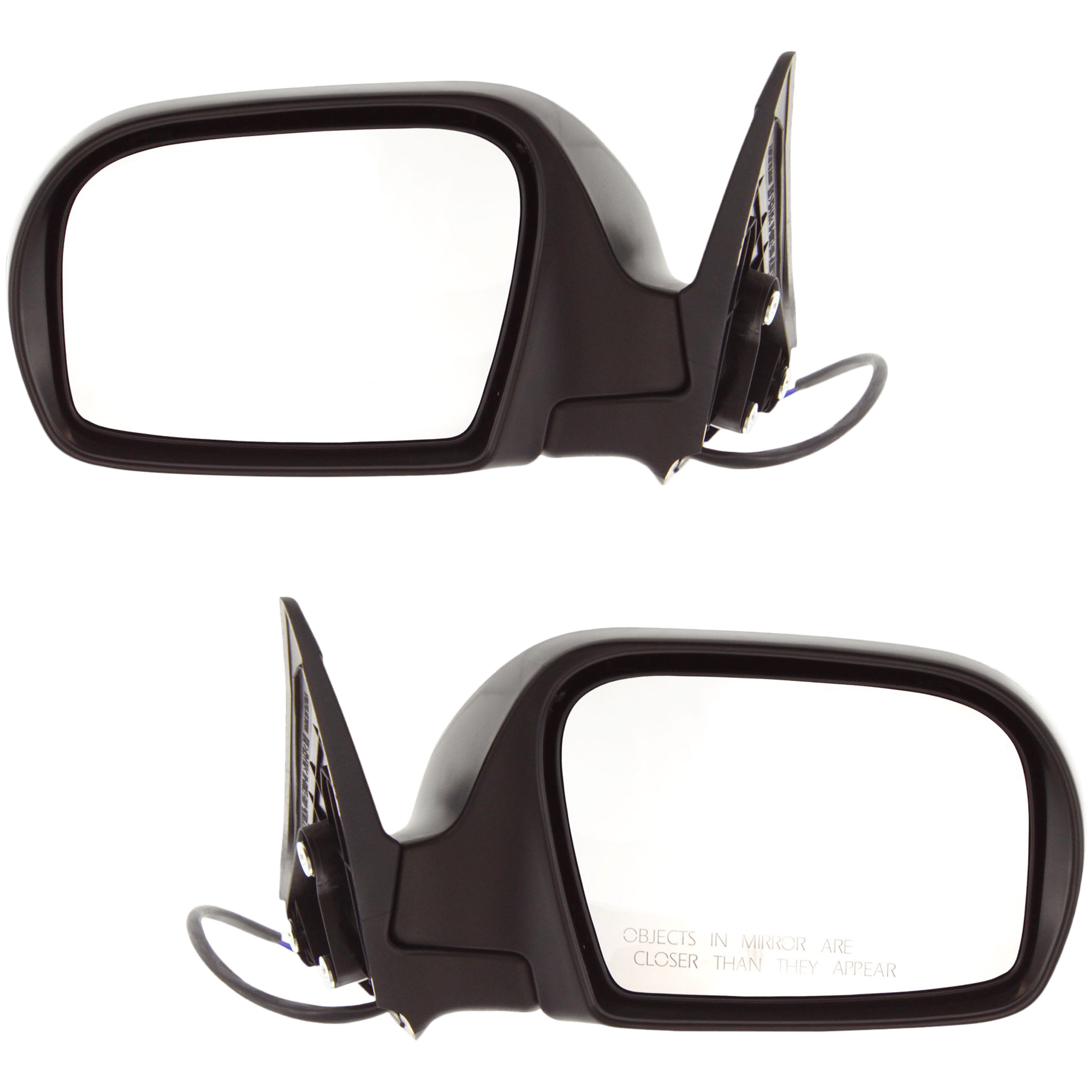 Driver and Passenger Side Mirrors, Power Adjust, Manual Folding, Non-Heated, Textured Black, No Signal Light, No Memory, No Puddle Light, No Auto-Dimming, No Blind Spot Feature