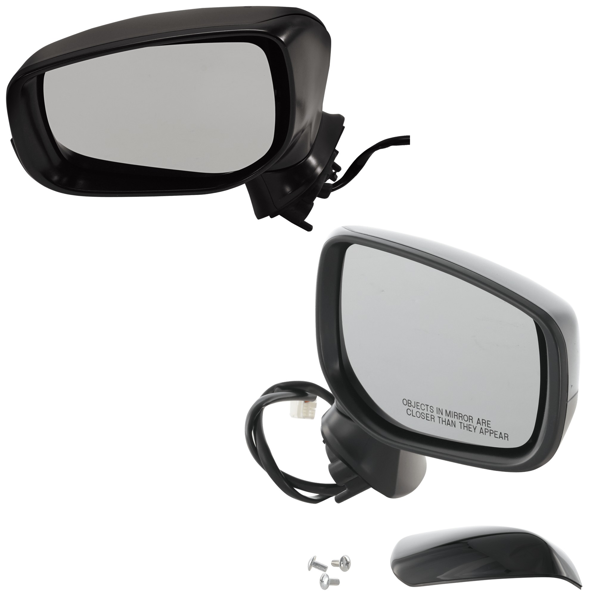 Driver and Passenger Side Mirrors, Power Adjust, Manual Folding, Non-Heated, Paintable, No Signal Light, No Memory, No Puddle Light, No Auto-Dimming, No Blind Spot Feature