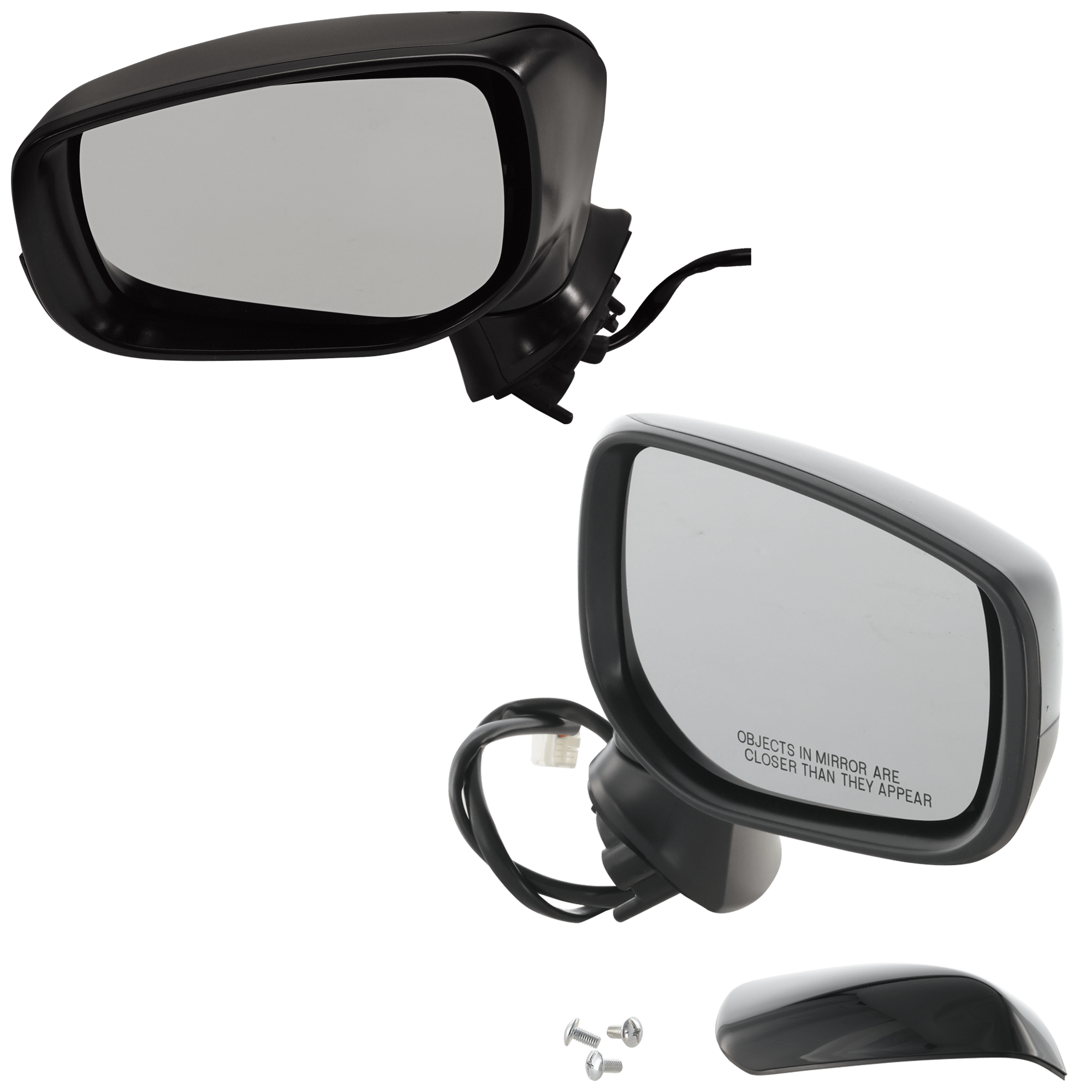 Driver and Passenger Side Mirrors, Power Adjust, Manual Folding, Non-Heated, Paintable, No Signal Light, No Memory, No Puddle Light, No Auto-Dimming, No Blind Spot Feature