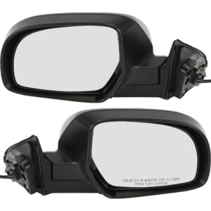 Driver and Passenger Side Mirrors, Power Adjust, Manual Folding, Non-Heated, With 1 Paintable and 1 Textured Black Cap, No Signal Light, Memory, Puddle Light, Auto-Dimming, and...