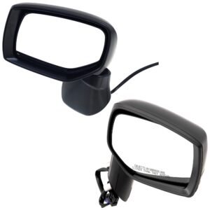 Driver and Passenger Side Mirrors, Power Adjust, Manual Folding, Non-Heated, Textured Black, No Signal Light, No Memory, No Puddle Light, No Auto-Dimming, No Blind Spot Feature