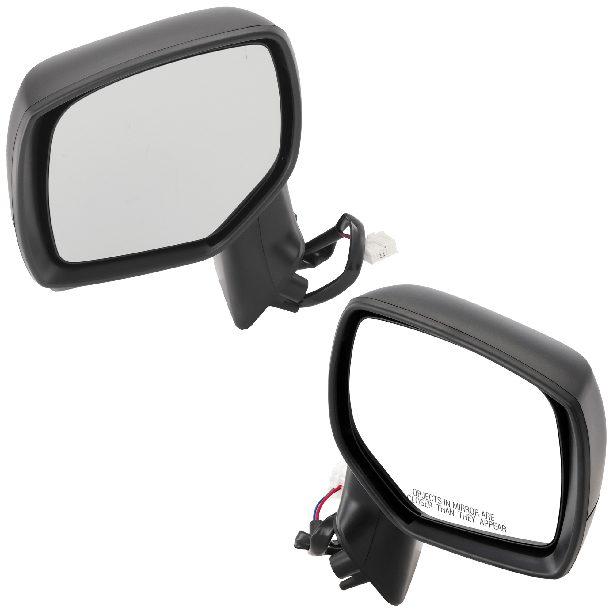 Driver and Passenger Side Mirrors, Power Adjust, Manual Folding, Non-Heated, With 1 Paintable and 1 Textured Black Cap, No Signal Light, Memory, Puddle Light, Auto-Dimming, and...