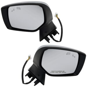 Driver and Passenger Side Non-Towing Mirrors, Power Adjust, Manual Folding, Heated, Chrome, In-housing Signal Light, No Memory, Puddle Light, and Auto-Dimming, With Blind Spot...